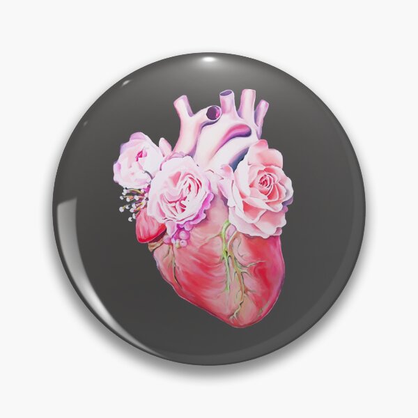Item preview, Bloom Floral Heart Human Anatomy Rose Watercolor Style Flower designed and sold by CandyLoo.