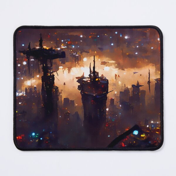 Item preview, Postcards from the Future - Cyberpunk Cityscape designed and sold by AM FineArtPrints.