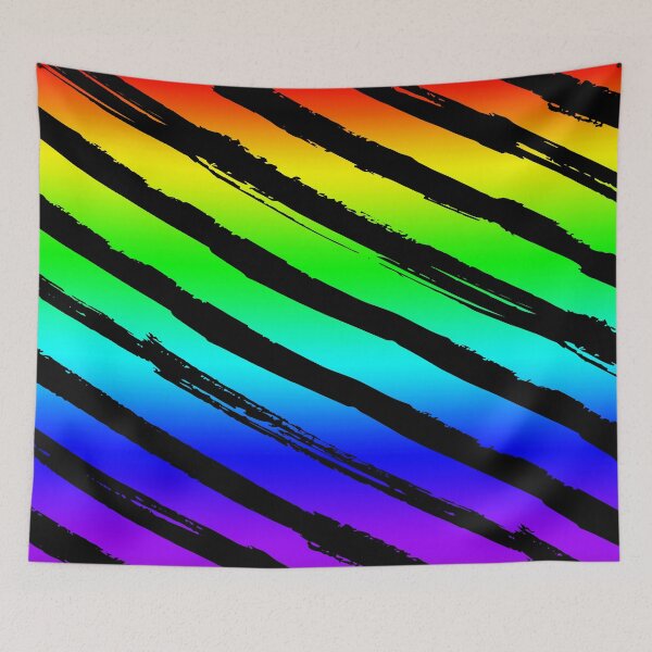 Item preview, Rainbow Stripes Print, Pride Print, Rainbow Paint Stripes, Rainbow Print designed and sold by PinHookPrincess.