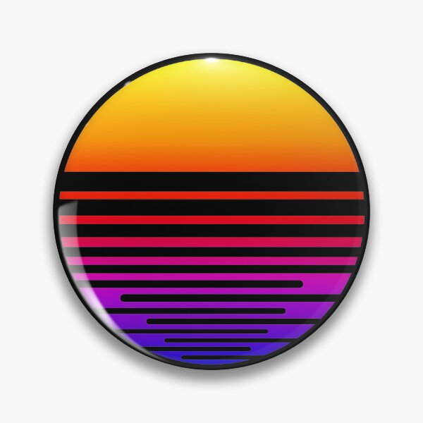 Item preview, Retro Vintage 80s Future Colorful Sunset Design designed and sold by 486DesignCo.