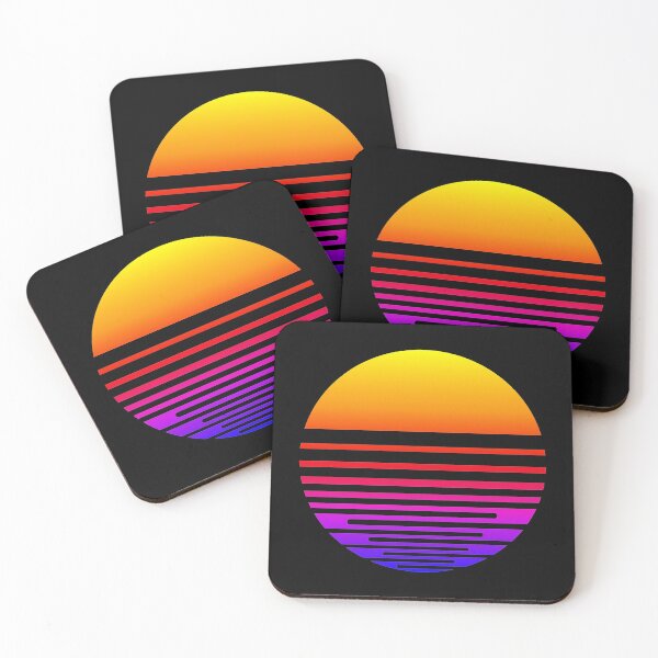 Item preview, Retro Vintage 80s Future Colorful Sunset Design designed and sold by 486DesignCo.