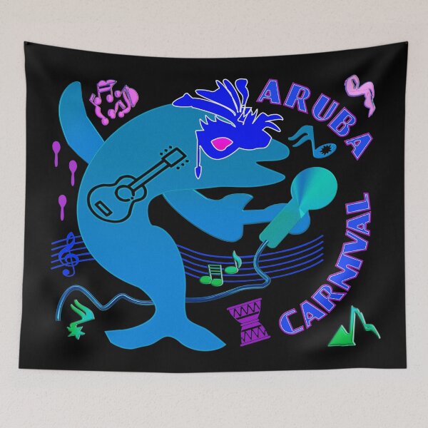 Item preview, HAPPY CARNIVAL WITH DOLPHINS IN ARUBA  - ONE HAPPY ISLAND - TROPICAL PARADISE. designed and sold by Ralek.