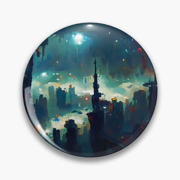 Item preview, Postcards from the Future - Cyberpunk Cityscape designed and sold by AM FineArtPrints.