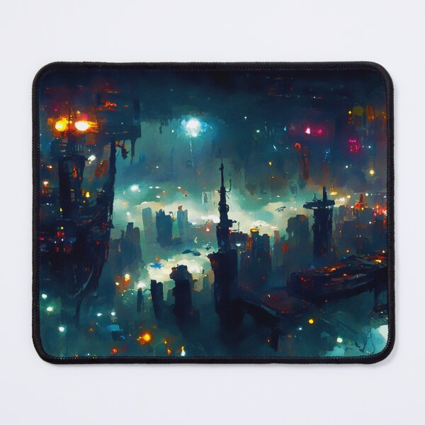 Item preview, Postcards from the Future - Cyberpunk Cityscape designed and sold by AM FineArtPrints.