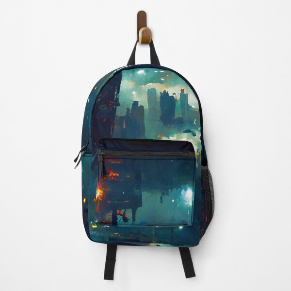 Item preview, Postcards from the Future - Cyberpunk Cityscape designed and sold by AM FineArtPrints.