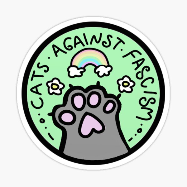 Cats Against Fascism Sticker