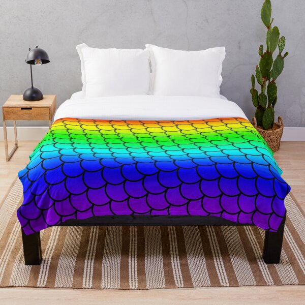 Artikelvorschau, Regenbogen-Fischschuppen-Druck, Regenbogen-Meerjungfrau-Druck, Stolz-Druck, Regenbogen-Druck entworfen und verkauft von PinHookPrincess.