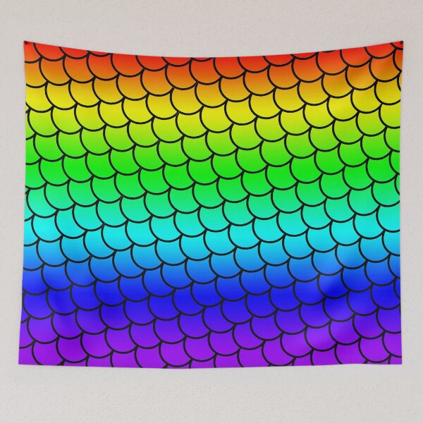 Item preview, Rainbow Fish Scales Print, Rainbow Mermaid Print, Pride Print, Rainbow Print designed and sold by PinHookPrincess.