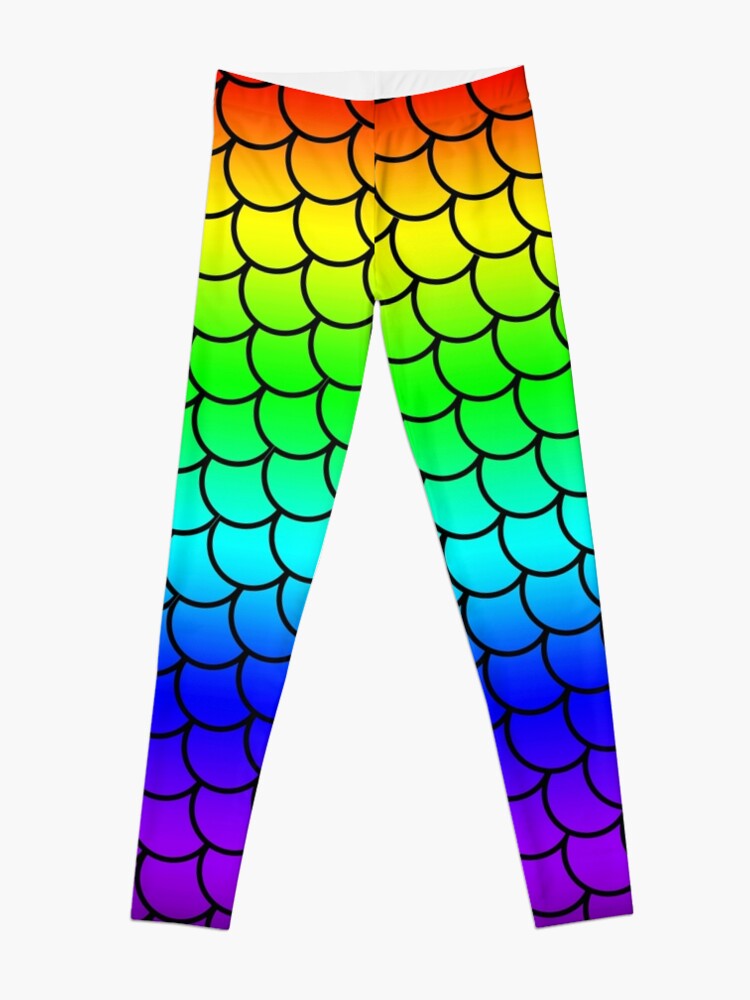 Discover Rainbow Fish Scales Print Leggings
