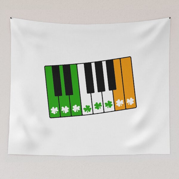 Item preview, St. Patrick's Day Piano Player Pianist Irish Flag designed and sold by doodlerob.