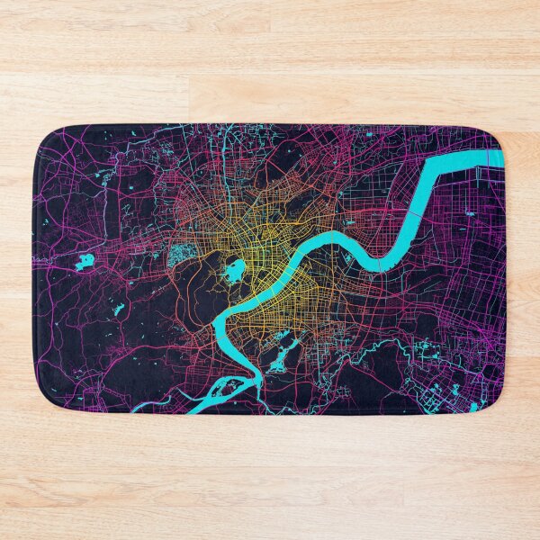 Item preview, Hangzhou City Map of Zhejiang, China - Neon designed and sold by deMAP.