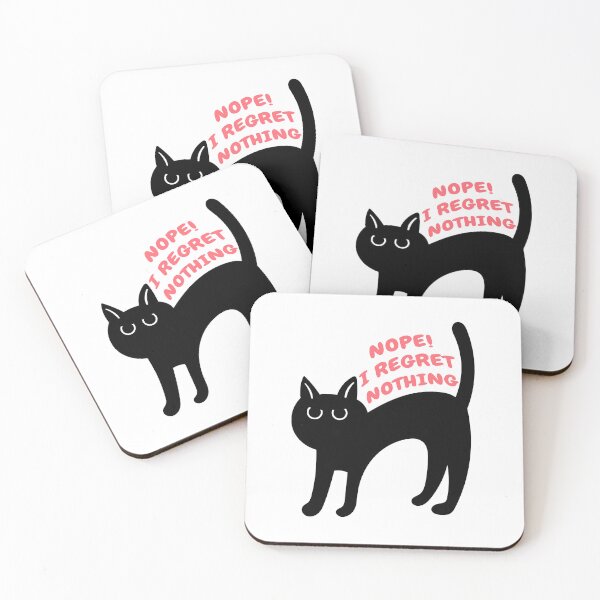 Item preview, Nope I Regret Nothing - cat has no regret  designed and sold by MOONINSPIRATION.