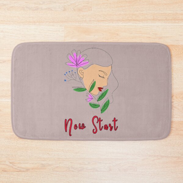 Item preview, New Start, Draw, One Line, With Roses and a Beautiful Girl's Face. designed and sold by ZEGO-Pixel.