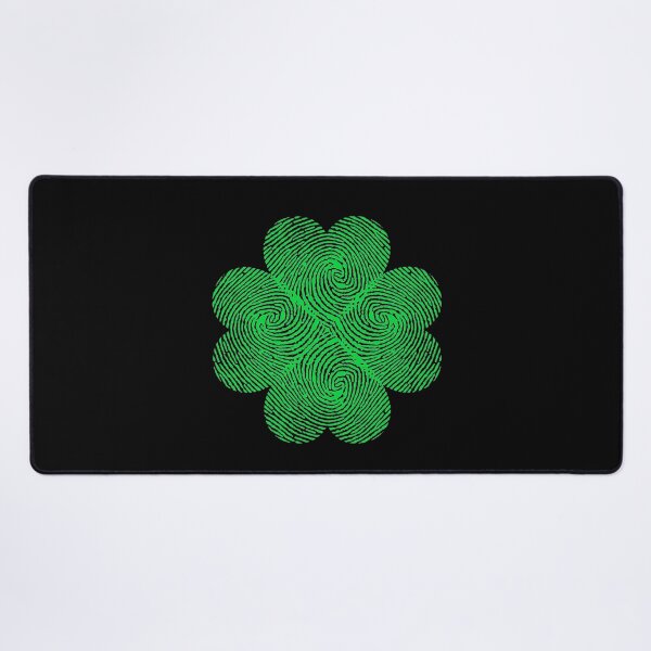 Item preview, Fingerprint Four Leaf Heart Clover Graphic Design designed and sold by Schrodinger's  Clothing.