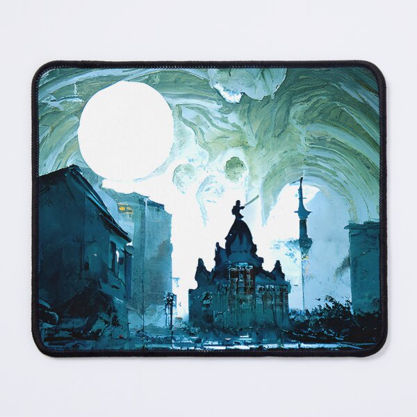 Item preview, Moonlit haunted city street. designed and sold by lostcauseblue.