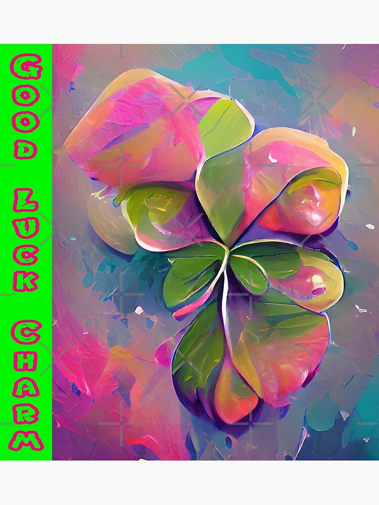 good-luck-charm-shamrock-clover-poster-for-sale-by-thefatminion