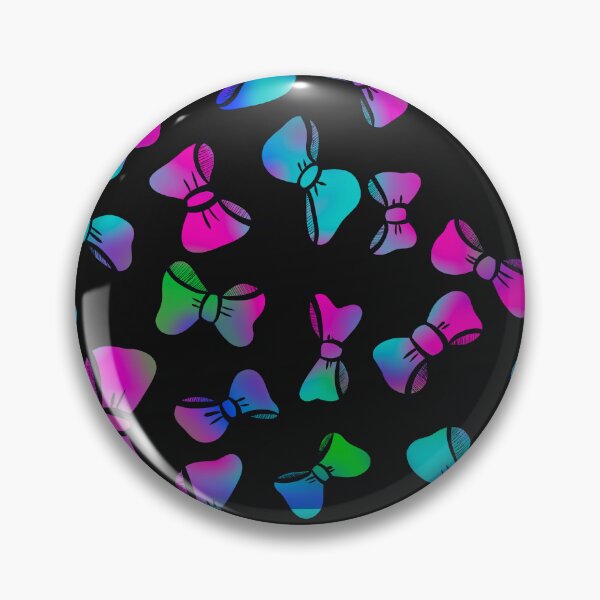 Item preview, Rainbow glow neon bow repeating pattern designed and sold by MGuyerArt.