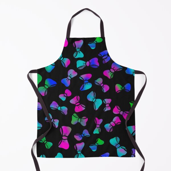 Item preview, Rainbow glow neon bow repeating pattern designed and sold by MGuyerArt.