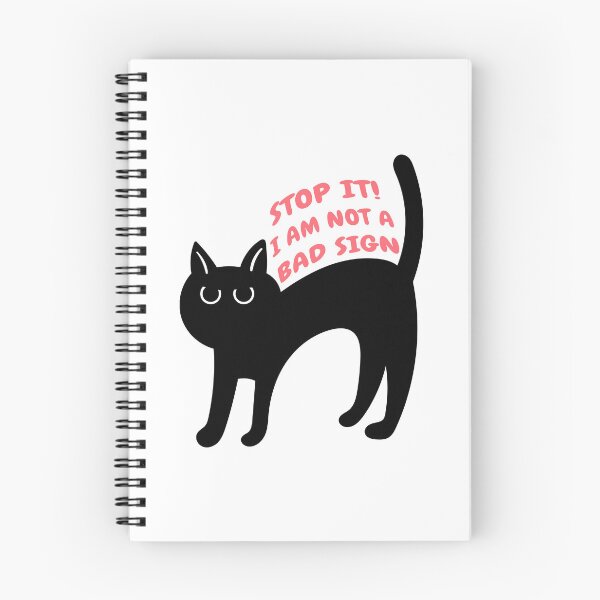 Item preview, I Am Not A Bad Sign - funny black cat designed and sold by MOONINSPIRATION.