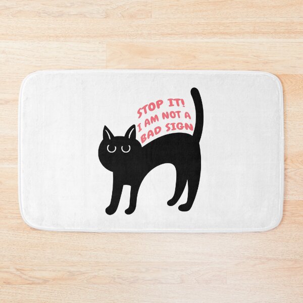 Item preview, I Am Not A Bad Sign - funny black cat designed and sold by MOONINSPIRATION.