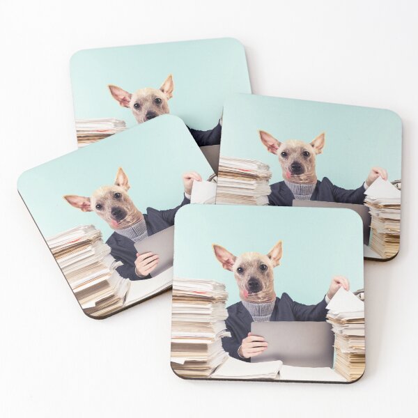 Item preview, Man With The Head of Dog Male Company Manager designed and sold by ONORMAL.