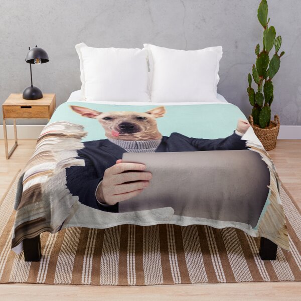 Item preview, Man With The Head of Dog Male Company Manager designed and sold by ONORMAL.