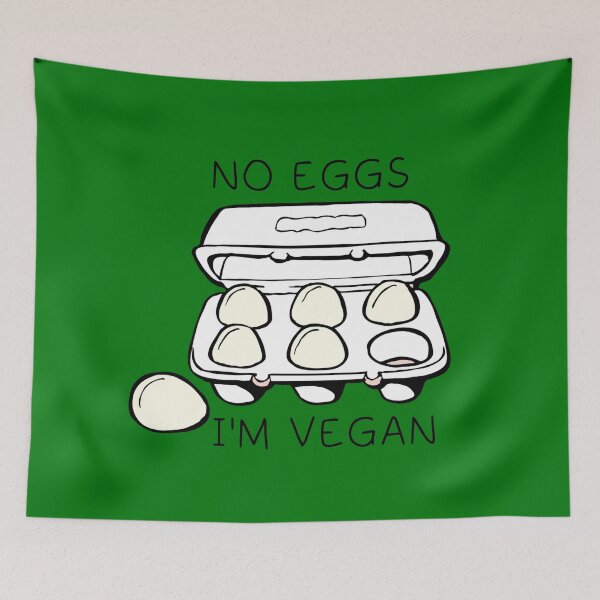 Item preview,  NO EGGS I'M VEGAN designed and sold by DiscoVibes.