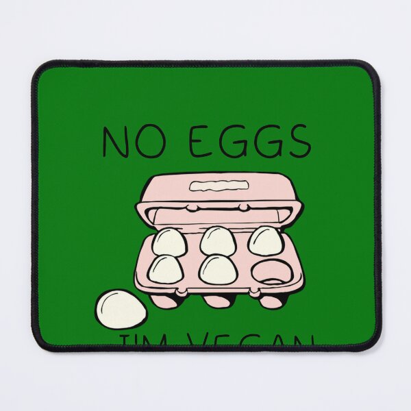 Item preview, NO EGGS I'M VEGAN designed and sold by DiscoVibes.