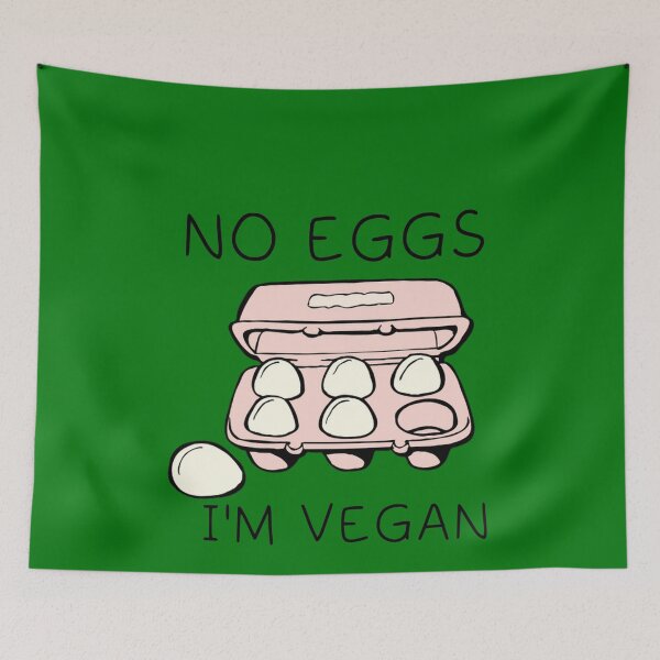 Item preview,   NO EGGS I'M VEGAN designed and sold by DiscoVibes.