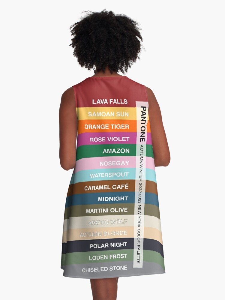 New York Fashion Week Color Palette, Autumn/Winter 2022-2023 (all 15  colors, with labels) A-Line Dress for Sale by CasaColori