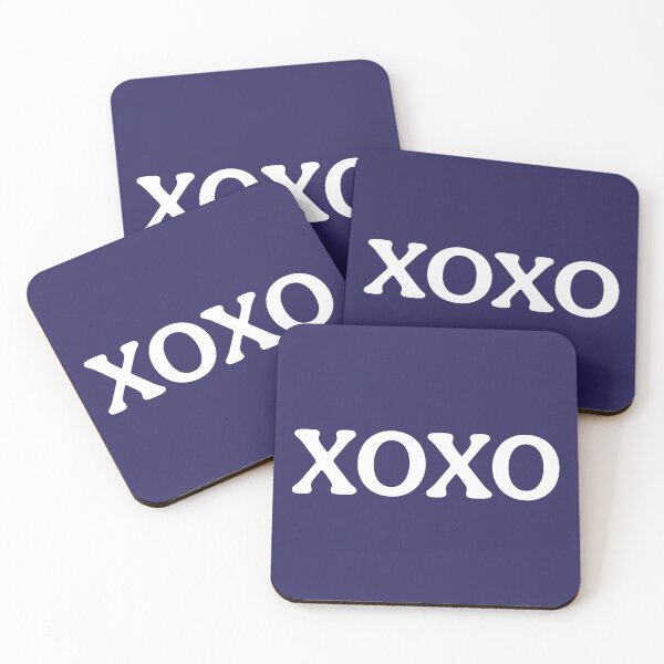 Item preview, Xoxo Print (White Navy Blue) designed and sold by ToluaPrints.