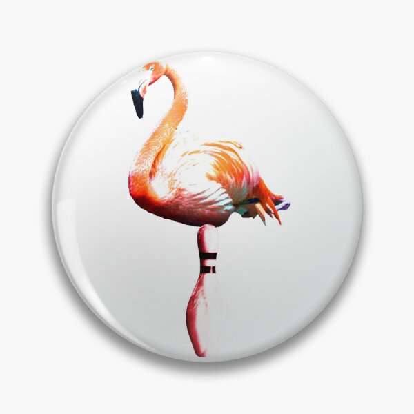 Item preview, Flamingo bowling player  designed and sold by Amirebdesign.