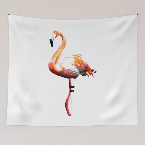 Item preview, Flamingo bowling player  designed and sold by Amirebdesign.