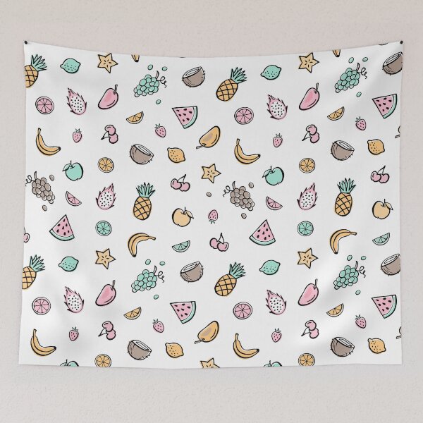 Item preview, Cute tropical fruits pattern designed and sold by ProfiTrollka.