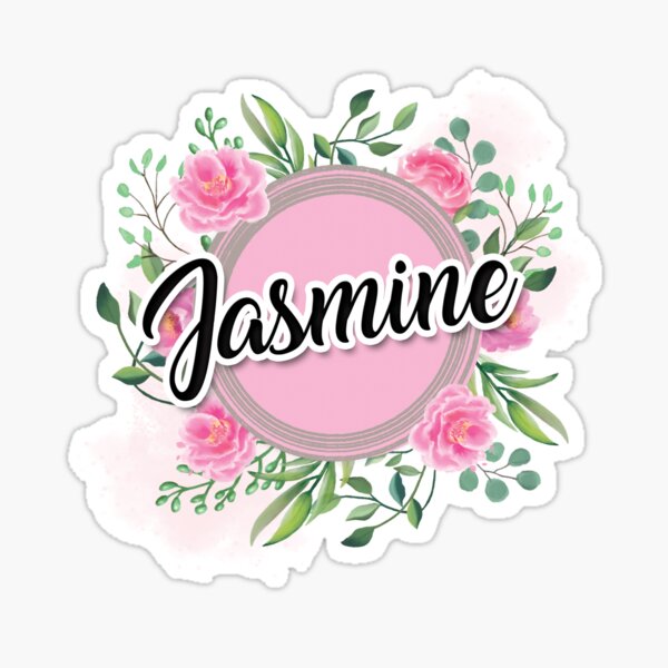 "Jasmine name" Sticker by badinboow Redbubble