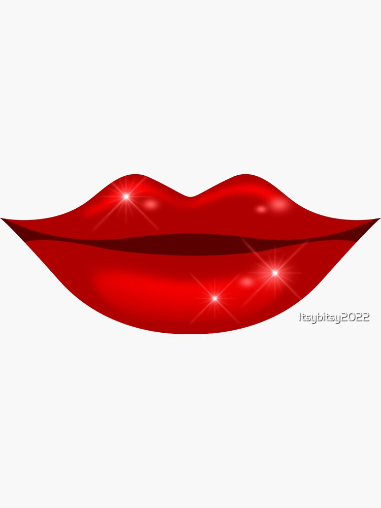 Sexy Red Lips Sticker By Itsybitsy2022 Redbubble