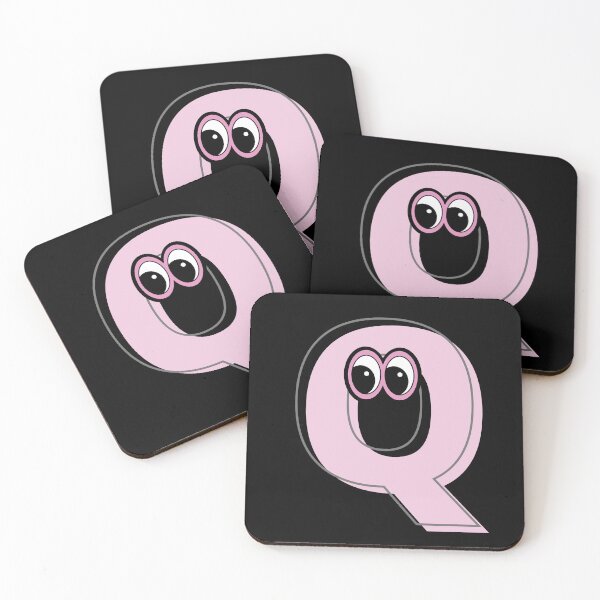 Item preview, Pink letter Q with eyes designed and sold by Coffee Lifestyle.