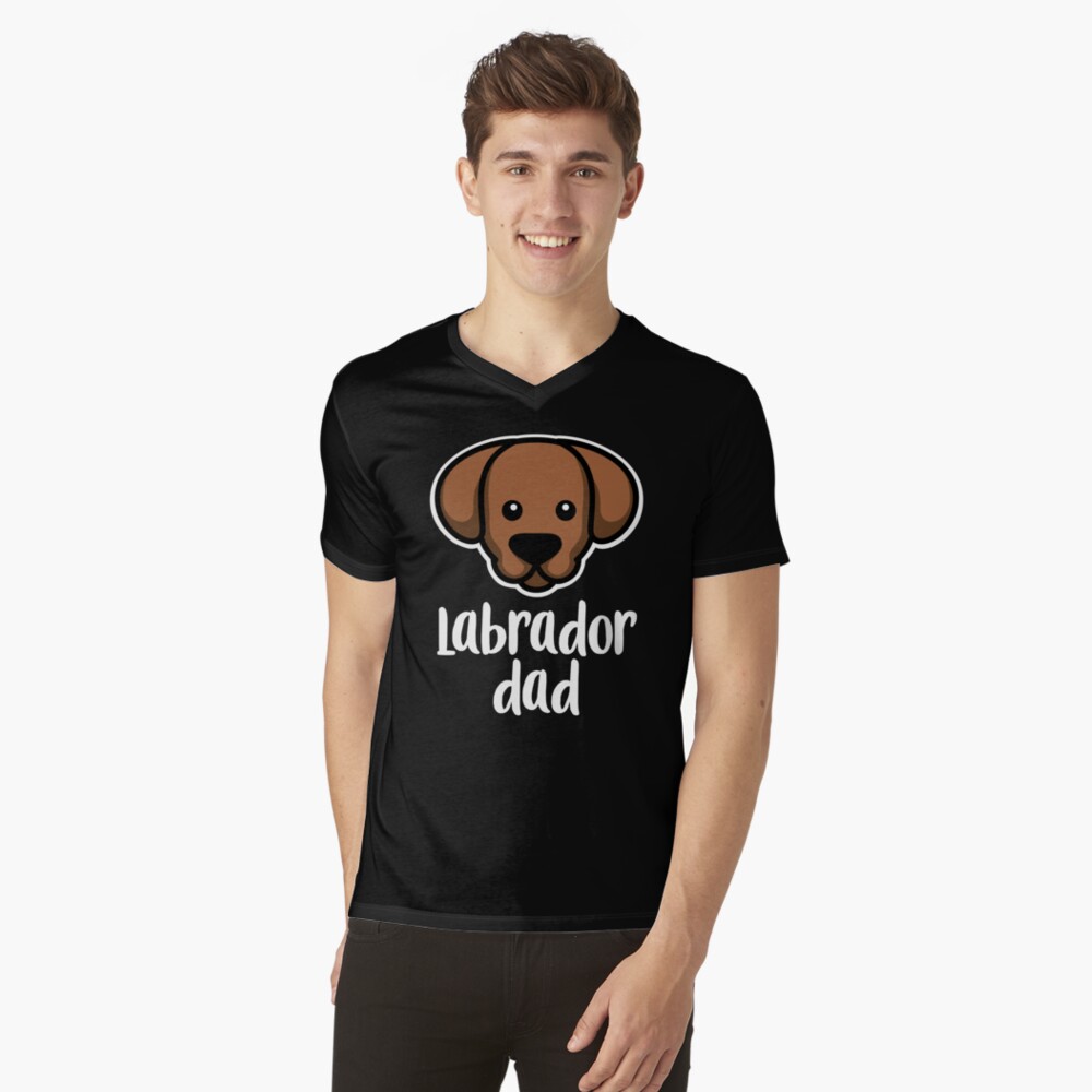 Labrador Dad Kawaii Dog Owner V-Neck T-Shirt