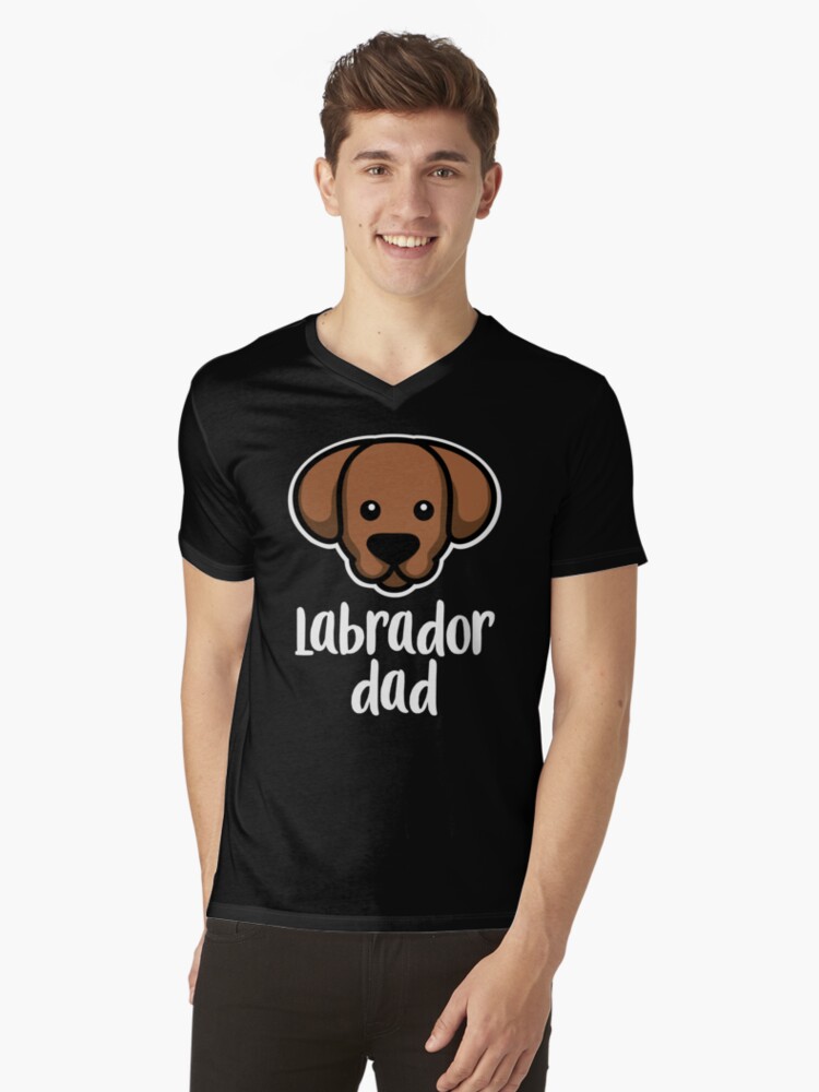 Thumbnail 1 of 3, V-Neck T-Shirt, Labrador Dad Kawaii Dog Owner designed and sold by brandoseven.