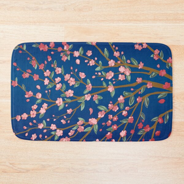 Item preview, Cherry Blossom Sakura branches all over on Blue designed and sold by arterialmotive.