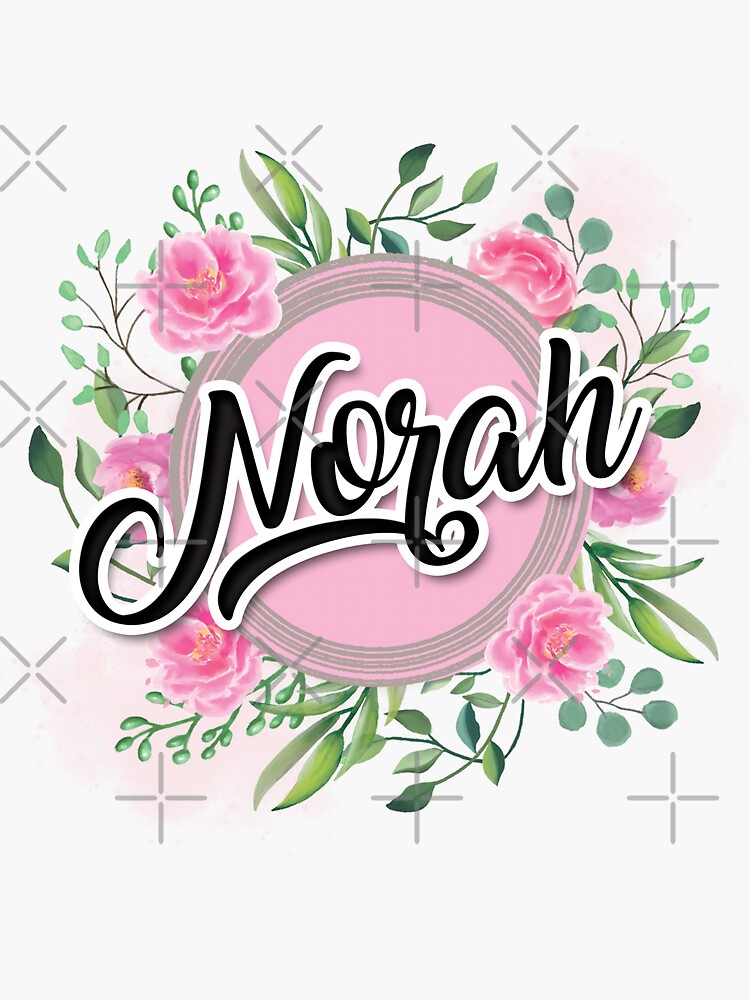 norah-name-sticker-by-badinboow-redbubble