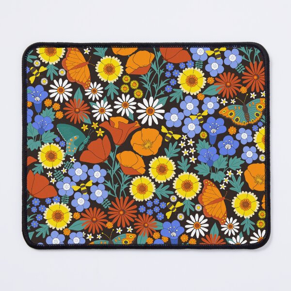 Item preview, California Wildflowers in 1970s palette  designed and sold by Portia Monberg.