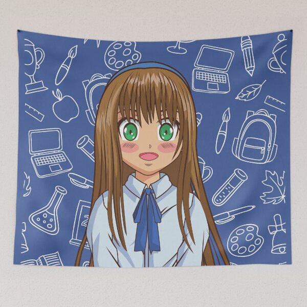 Item preview, Anime School Girl designed and sold by Muhashii Mu.