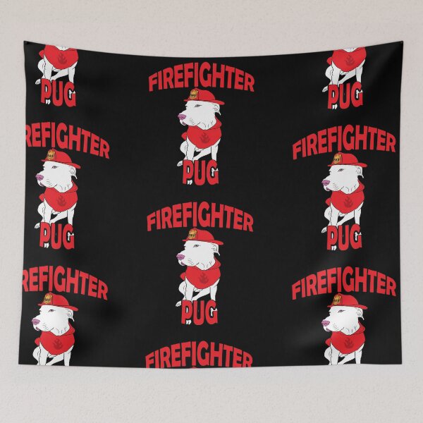 Item preview, Firefighter pug/ dog artistic design designed and sold by SamRVstore.