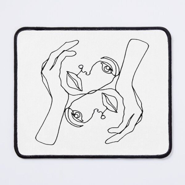 Item preview, Abstract Face One Line Art Girl Face Line Women Christmas Lights Happy Holiday Gift Premium Apparel Funny Holiday Xmas designed and sold by DesignByHeartUK.