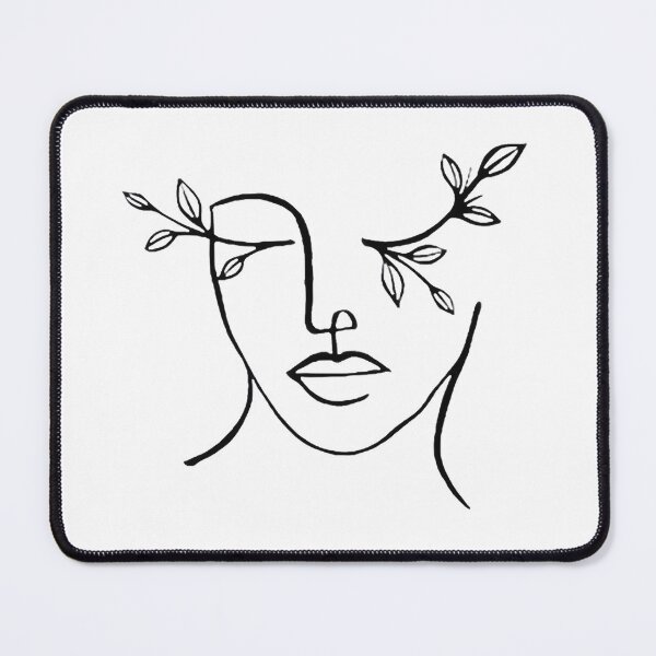 Item preview, Abstract Face One Line Art Girl Face Line Women Christmas Lights Happy Holiday Gift Premium Apparel Funny Holiday Xmas designed and sold by DesignByHeartUK.