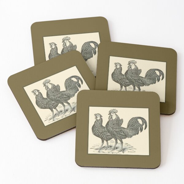 Item preview, Vintage Black Spanish Chickens - 1800's Print designed and sold by MountMercantile.
