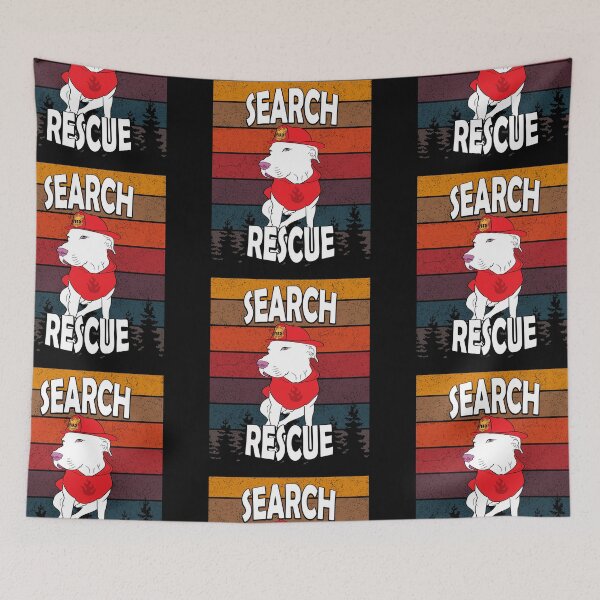 Item preview, Search and rescue pug/ dog artistic retro sunset/distressed design designed and sold by SamRVstore.