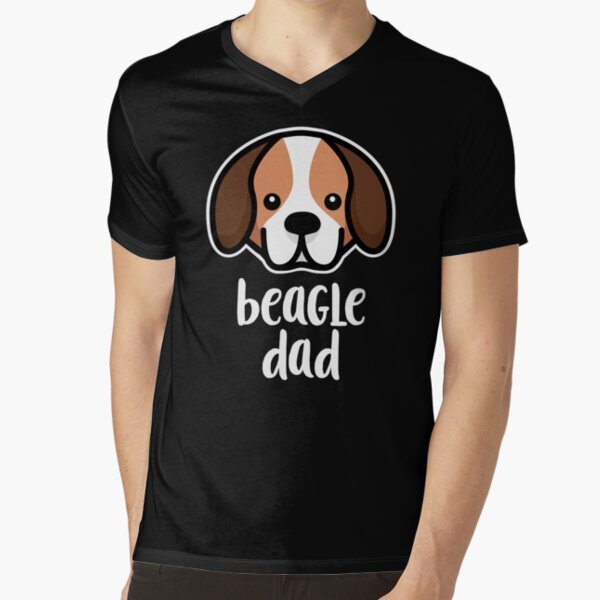 Beagle Dad Kawaii Dog Owner V-Neck T-Shirt