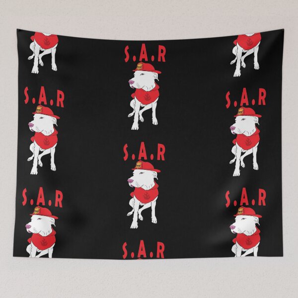 Item preview, Search and rescue/ SAR/firefighter pug/ dog artistic design designed and sold by SamRVstore.